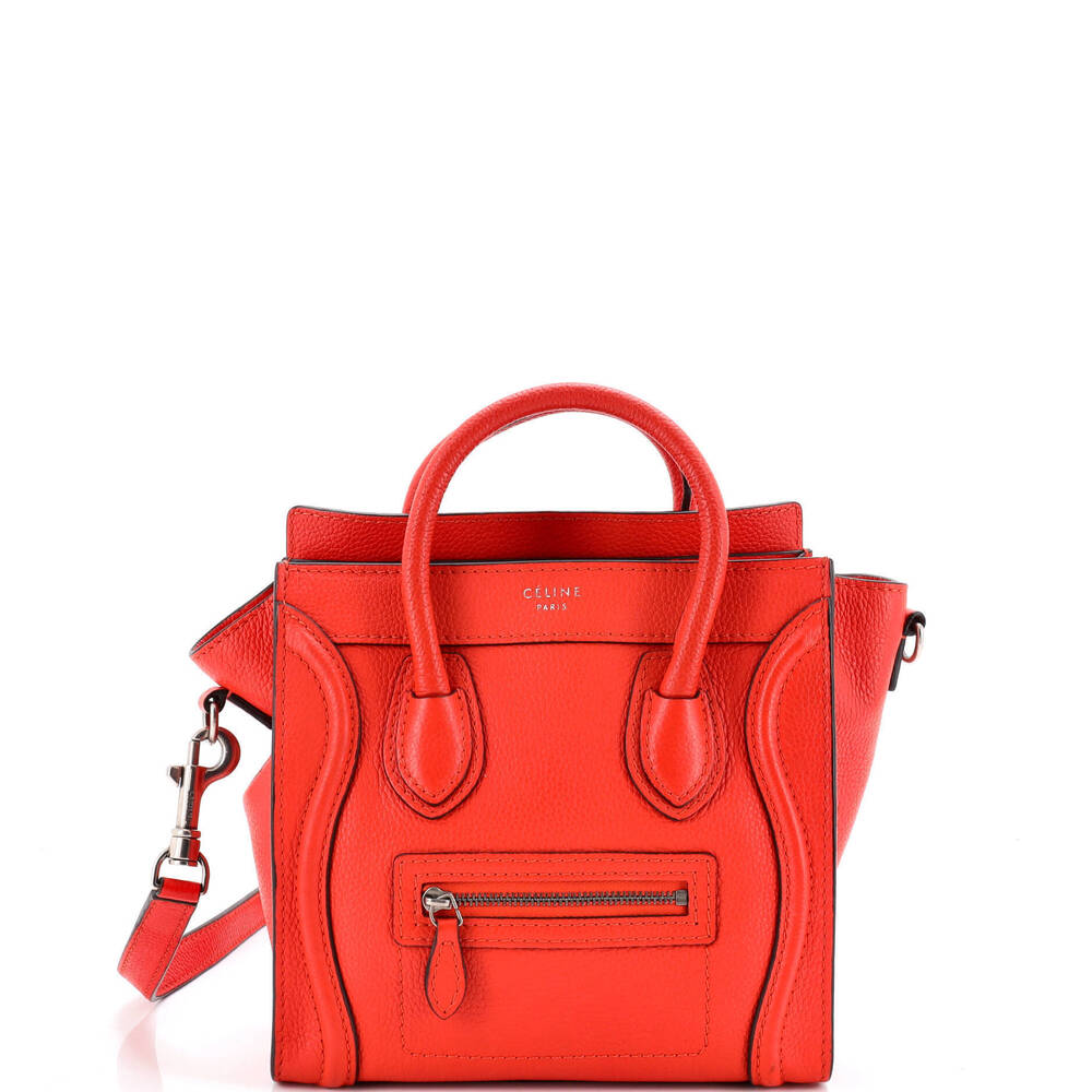 Celine Nano Luggage Bag Grainy Leather